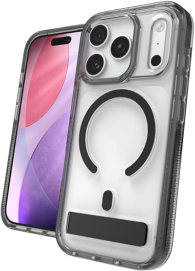 ZAGG Santa Cruz Snap Kickstand Hoesje Geschikt voor Apple iPhone 17 Pro - Compatibel met MagSafe / Qi2 - Back Cover Zwart