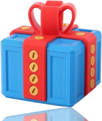 Grappige geschenkdoos met schroeven, unieke 3D-geprinte opbergdoos voor speelgoed en decoraties, perfect voor feestdagen en verrassingen