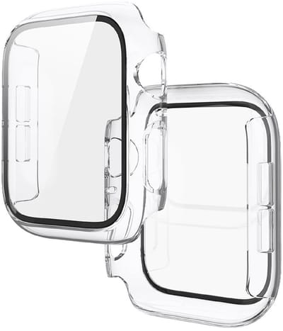 Stravo Full Cover/Hoesje - Screen Protector - Geschikt voor Apple Watch Series 10 & Series 11 - 42mm - Bescherm Hoesje voor Apple Watch series 10 / X - maat 42mm - Hardcase - Protection - iWatch S10 & S11 case - Transparant