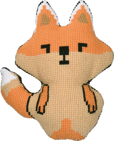 Vervaco - Kruissteekvormkussen kit met rug - Akita - PN-0214140 - Borduren - Borduurpakket - Borduurpakket volwassenen - Borduurpakket kind