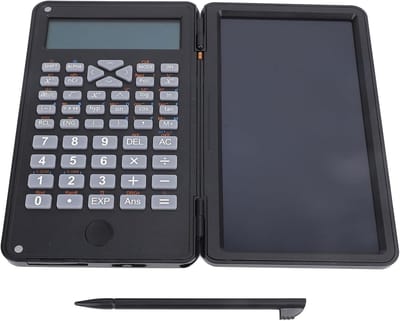 Rekenmachine met Notitieblok - LCD Schrijftablet - Studie Kantoor - Opvouwbaar Ontwerp - 6 Inch Display - Zwart