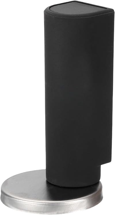 Magnetische Deurstopper - Deurvanger Magneet - Deuren Op Hun Plek - Boorvrije Installatie - 7.5 cm Hoog - Zwart