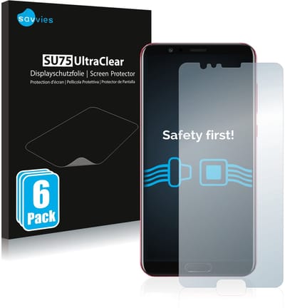 Savvies - Screenprotector voor Honor View 10 - Folie Beschermfolie transparant 6 Stuks