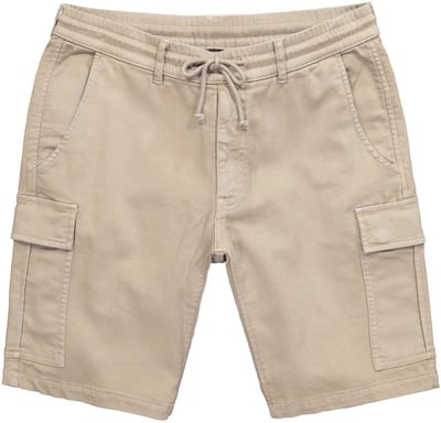 JP 1880 - Heren - cargo-bermuda FLEXNAMIC® elastische band tot maat 8XL - Cement - Maat 3XL