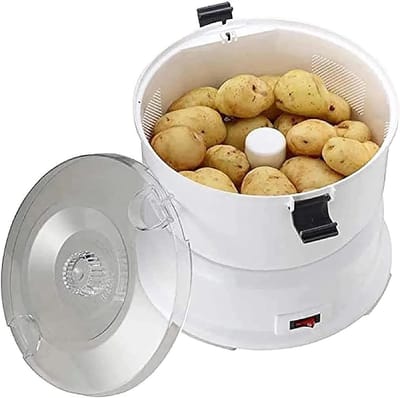 Elektrische Aardappelschiller - Groente Fruit Schillen - Snel Keukenwerk - Automatische Bediening - 1 kg Capaciteit - Zwart