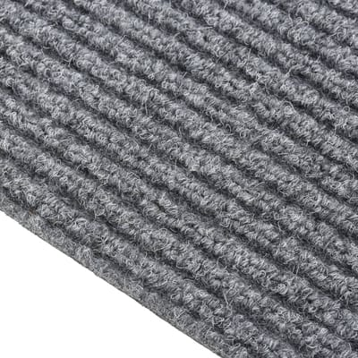 vidaXL - Droogloopmat - 100x450 - cm - grijs
