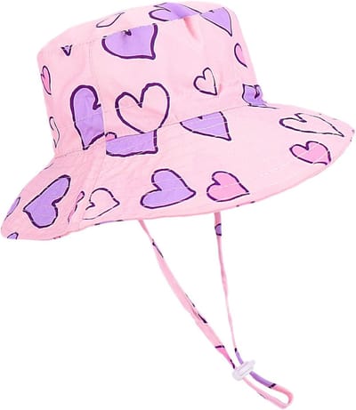 Baby Zonnehoed - Kinderen Bucket Hat - Bescherming Tegen Zon - Verstelbare Kinband - 7 cm Rand - Blauw