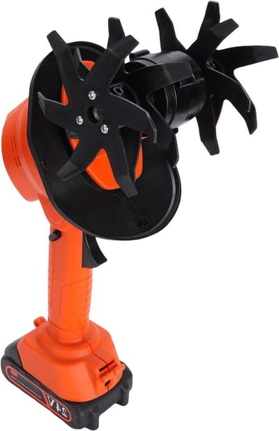 Elektrische Helmwagen voor Tuin met Handheld Cultivator - Batterij Aangedreven en Geschikt voor Grasveldonderhoud