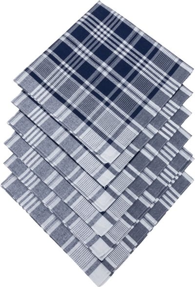 D&L Grote Werkzakdoeken - Blauw - 50 x 50cm - 12 Stuks - Katoen
