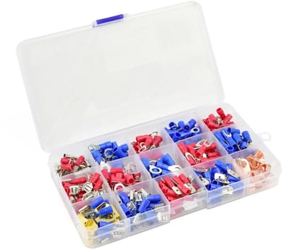 GEKO Set geïsoleerde kabelconnectoren - 300 stuks - Koper en PVC - Rood en Blauw