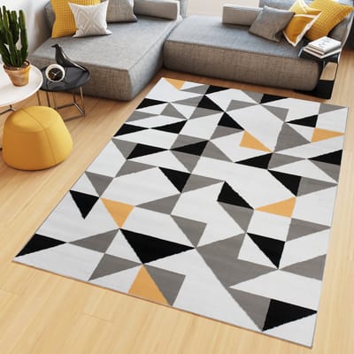 Tapiso Maya Vloerkleed Grijs Lichtgrijs Laagpolig Tapijten Maat- 80x150