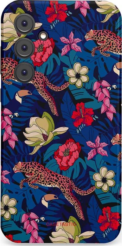 Casetastic Hoesje Geschikt voor Samsung A35 - Stijlvolle Beschermende Duo-layer Case - Jungle parade