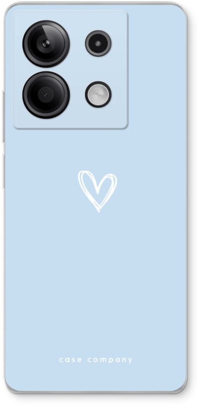 Case Company® - Hoesje geschikt voor Xiaomi Redmi Note 13 5G hoesje - Klein Hart Blauw - Soft Cover Telefoonhoesje - Bescherming aan alle Kanten en Schermrand