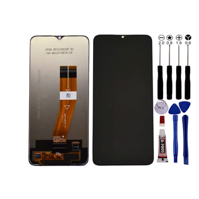 Scherm voor Samsung A04E SM-A042 Zwart + Gereedschap + Lijm