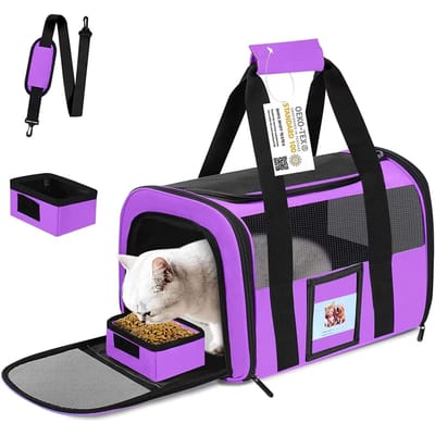 Extra Grote Honden- en Kattenmand 20 lbs+, Zachte Reismand voor Grote Katten tot 25 lbs, Opvouwbare Grote Hondentransportbox 20 x13 x13 20 x13 x13 Oversize