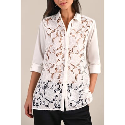 Anne Fontaine Celinda White Size: 36 | Blouses Outlet | Dames | Wit