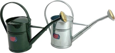 Set Gieters - Waterkannen - Planten Water Geven - Robuust Metalen Ontwerp - 2 Liter - Groen Zilver