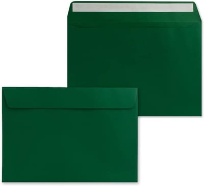 Enveloppen DIN C5 - Papieren enveloppen - Kaarten versturen - Zelfklevende sluiting - 75 stuks - Donkergroen