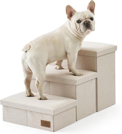 Hondentrap Opvouwbaar - Huisdier Oprit - Huisdier Comfort - Lekvrije Hoes - 43x72x42.5cm - Beige
