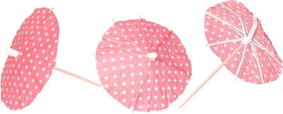 Papstar IJsparasols cocktailprikkers - 10x stuks - rood - 10 cm - decoratie prikkers - Feestelijk