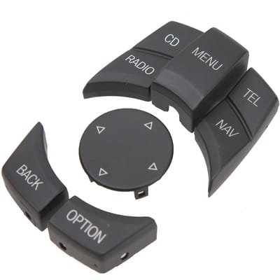 Middenconsole Multimedia Bedieningsknop Knop Kit Anti-Kras Stijlvolle Multimedia Knop Afdekking Sierlijst Vervanging voor 1 3 mat zwarte kleur
