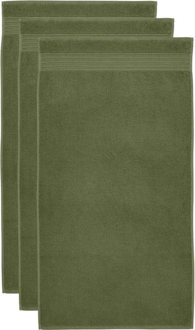 Beddinghouse Care Cotton - Handdoek - 60x100 cm - Set van 3 - Olijfgroen