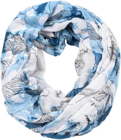Dames Sjaal - Warme omslagdoek - Stijlvol Accessoire - Zachte huidvriendelijke stof - 180 x 90 cm - Blauw roze zwart