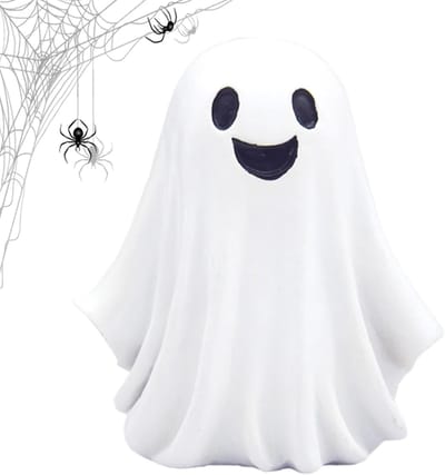 Spook Beeldje - Halloween Decoratie Figuur - Feestelijke Sfeer Creëren - Gedetailleerd Spookontwerp - 13L x 12W x 9H cm