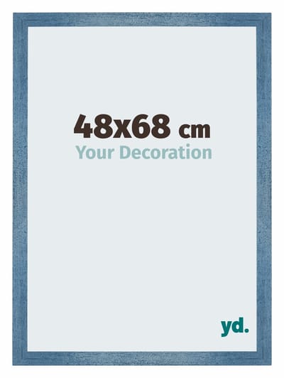 Your Decoration - Puzzellijst 48x68 cm - Helder Blauw Geveegd - Puzzellijst 500-1000 stukjes - MDF Fotolijst - Mura