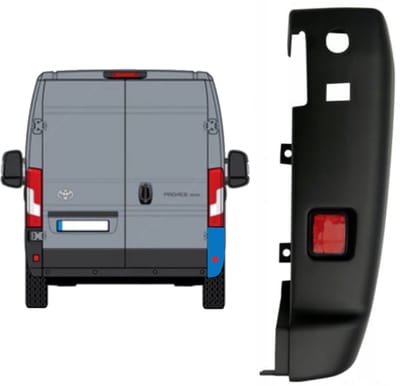 Hoek achterbumper 180 graden voor Toyota Proace Max 2024- / Rechts