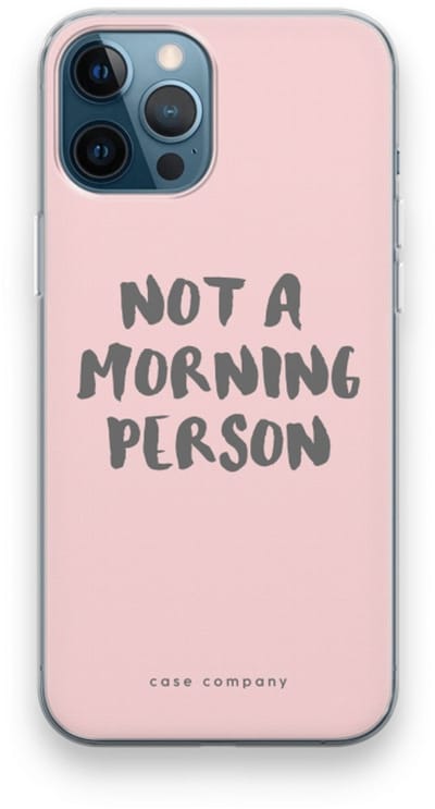 Case Company® - Hoesje geschikt voor iPhone 12 Pro hoesje - Morning person - Soft Cover Telefoonhoesje - Bescherming aan alle Kanten en Schermrand