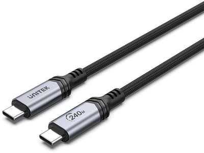 Unitek Usb-C Kabeladapter Oplader Voor Laptops En Telefoons 240W Pd-Apparaten