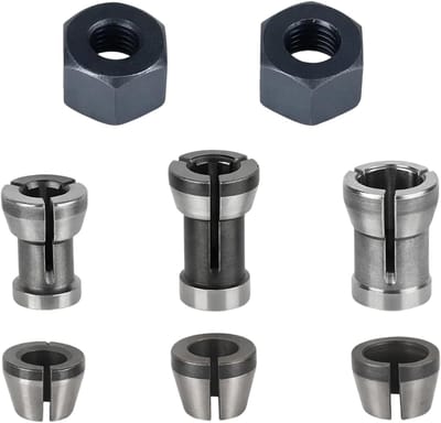 Spantangen Set - Klemadapters Bovenfrees - Precisie Werk - 8 Delige Set - 6 6.35 8mm