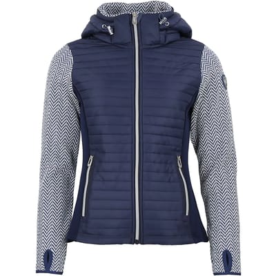 Dames polar jack met afneembare capuchon en gewatteerde panelen Peak Mountain Andomo