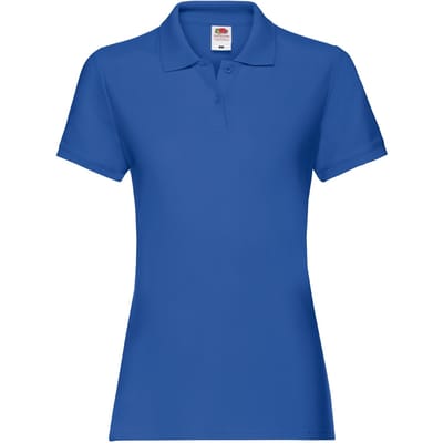 Fruit of the Loom Dames/Dames Premium Effen Poloshirt (Koningsblauw)