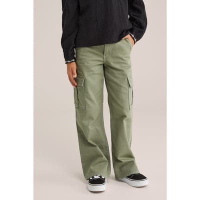 WE Fashion 5-pocket High Rise Army Green Taglia: 116 | Pantaloni Outlet | kids | Verde