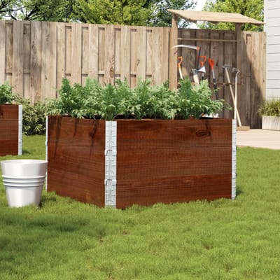 vidaXL - Plantenbak - 100x100 - cm - massief - grenenhout - bruin