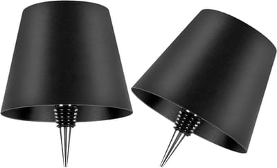 2 Stuks - Oplaadbare Flessenlamp - Tafellamp - Dimbaar - Aluminium - Waterdicht - Zwart