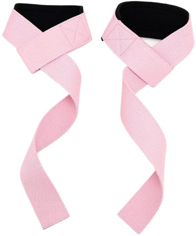 YYchan lifting straps - Wrist wraps - Gym Straps - Deadlift - Fitness - Krachttraining - Powerlifting - Padding & anti slip - roze