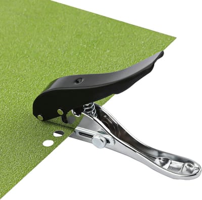Metalen ronde perforator voor papier - 8mm gat - instelbare diepte - voor labels en kaarten