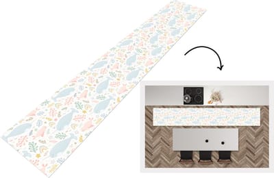 Keukenloper - Loper keuken - Narwal - Zeehond - Regenboog - Dieren - 300x50 cm - Keukenloper vinyl
