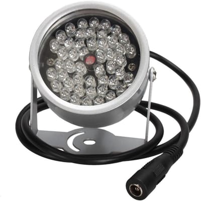 IR Illuminator - Nachtzicht Lamp - Beveiligingscamera Verbeteren - 48 LED's - 60 graden hoek - Zwart