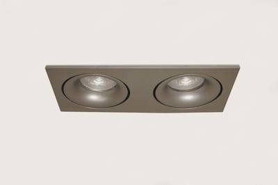 Inbouwspot Rechthoek Kantelbaar Grijs 2lichts GU-10