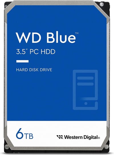 Western Digital Blue WD60EZAX interne harde schijf 6 TB 5400 RPM 256 MB 3.5"