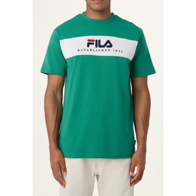 FILA Unisex Valsera Regular Blocked T-shirt Green Jacket-egret Taglia: S | Maglie Sportivi Outlet | Unisex | Verde