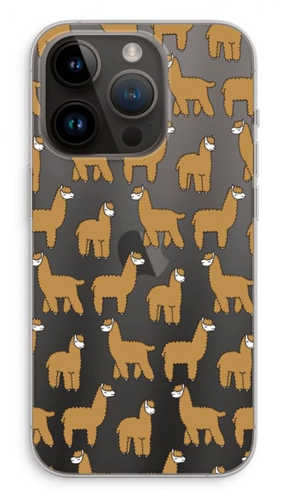 Case Company® - Hoesje geschikt voor iPhone 14 Pro hoesje - Alpacas - Soft Cover Telefoonhoesje - Bescherming aan alle Kanten en Schermrand