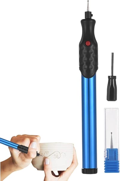 Graveerpen Elektrisch - Uitsnijden Tool - Materiaal Bewerken - Precisie Controle - 15.5 cm - Blauw