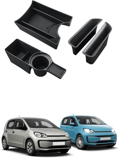 Center Console Organizer voor VW UP GTI, Seat MII en Citigo 2013-2023 - Opbergdoos voor Auto Accessoires, Set van 3, Perfecte Pasvorm en Ruimtebesparend