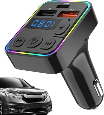 FM-zender Auto - Draadloze Ontvanger - Muziek Streamen - Dubbele USB en Type-C - 83 x 50 x 45 mm