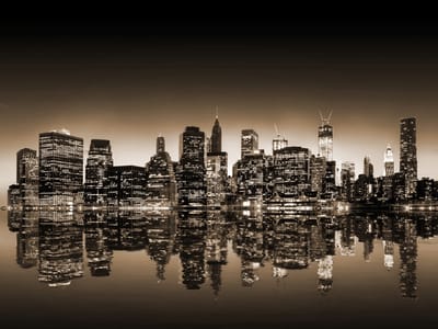 Fotobehang - New York - sepia.
